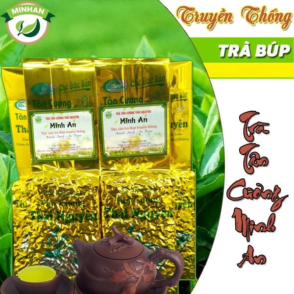 Trà Thái Nguyên Tân Cương 500g (5 x 100g) - Trà búp đặc sản - vị đậm xanh sạch thơm ngon - Trà bắc Minh An (chè Thái Nguyên, trà xanh, chè khô mạn)
