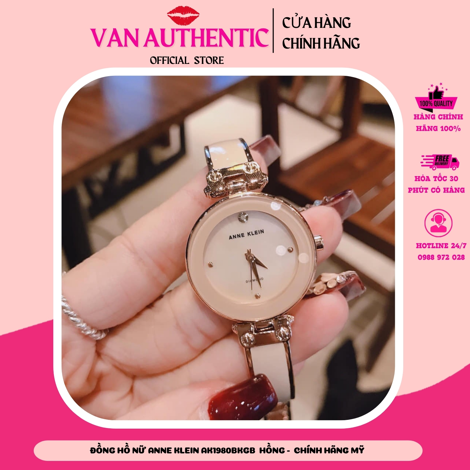 Đồng hồ anne klein ak/1980 cho nữ sang chảnh