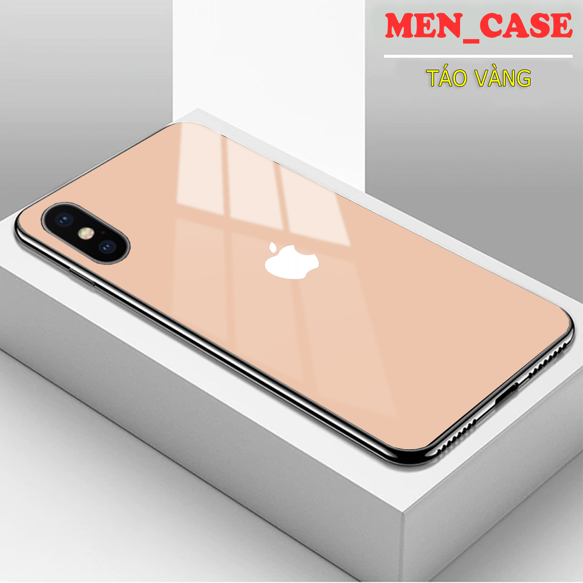 Ốp lưng cho IPHONE X, XS, XR, XS MAX mặt kính cường lực , sáng bóng