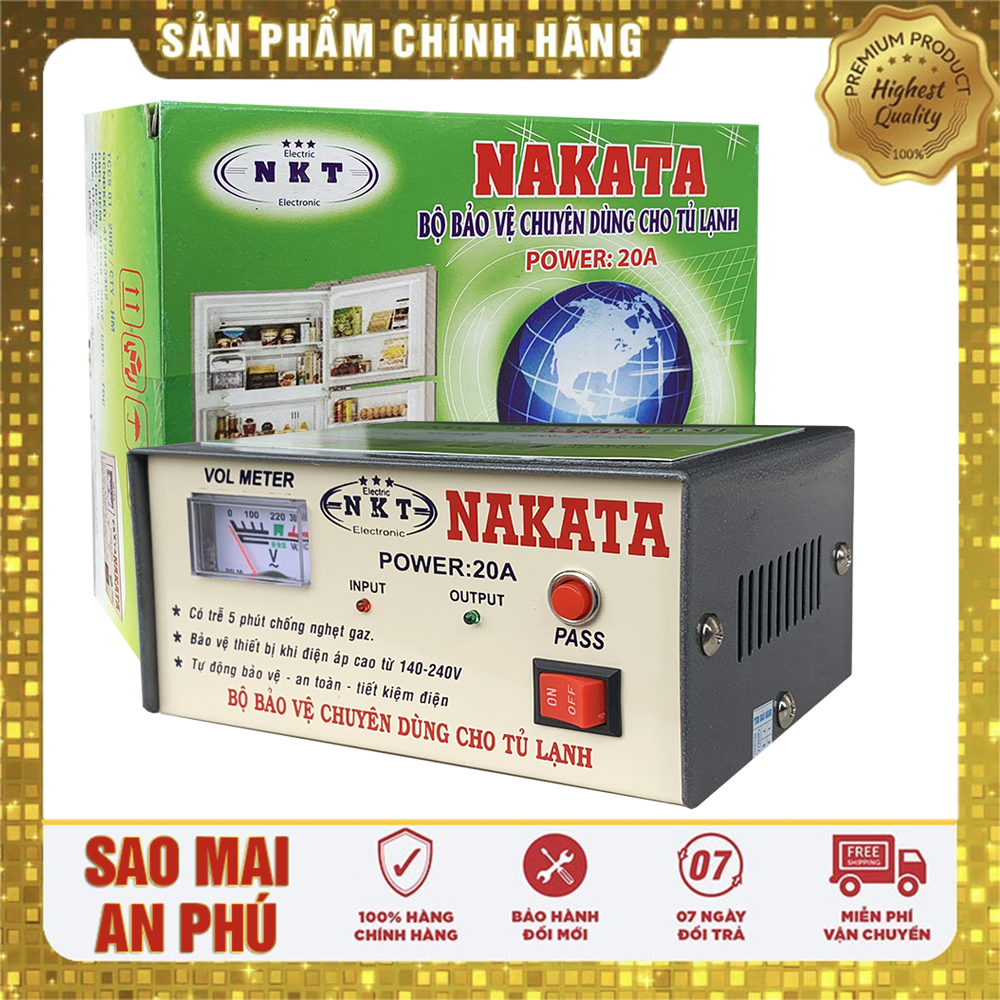 Relay bảo vệ tủ lạnh cao cấp NAKATA 20A phù hợp nhiều dòng tủ lạnh , tủ mát và tủ đông gia đình