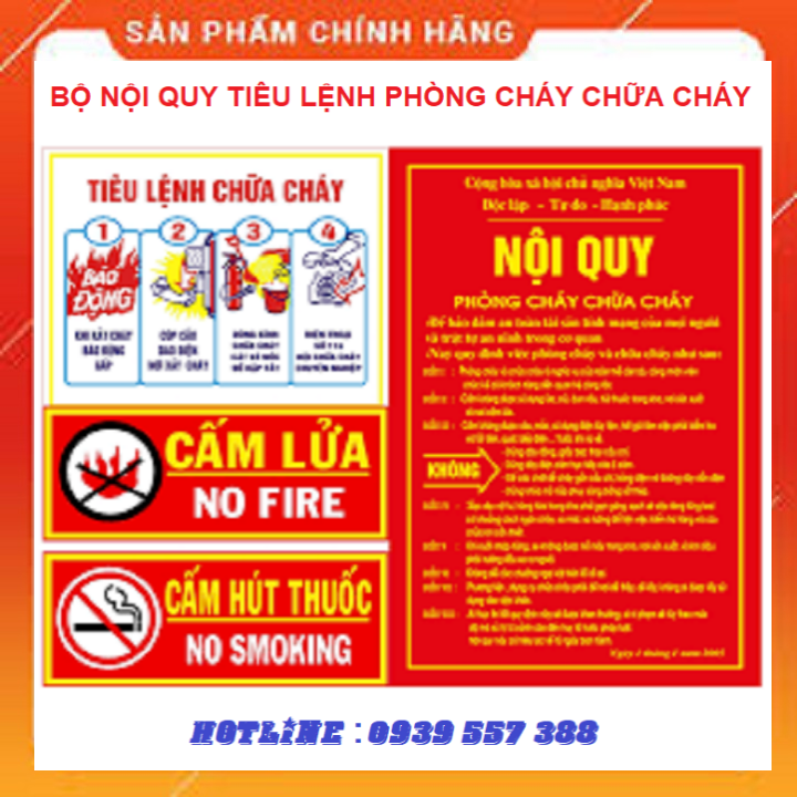 Bộ nội quy, tiêu lệnh PCCC , bảng nội quy ,tiêu lệnh , cấm thuốc , cấm lửa