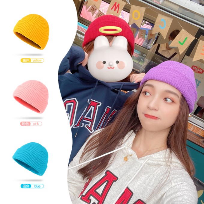 Nón Mũ Len Beanie Phong Cách Hip Hop Hàn Quốc - Nhiều Màu Lựa Chọn