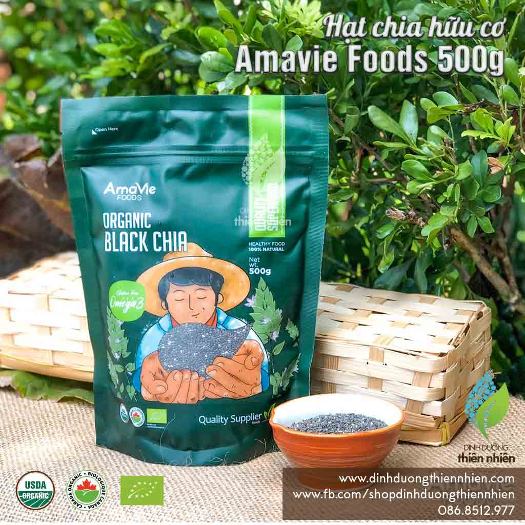 Hạt Chia Hữu Cơ Amavie Foods Organic Chia Seeds & C'Lavie Chia Seeds