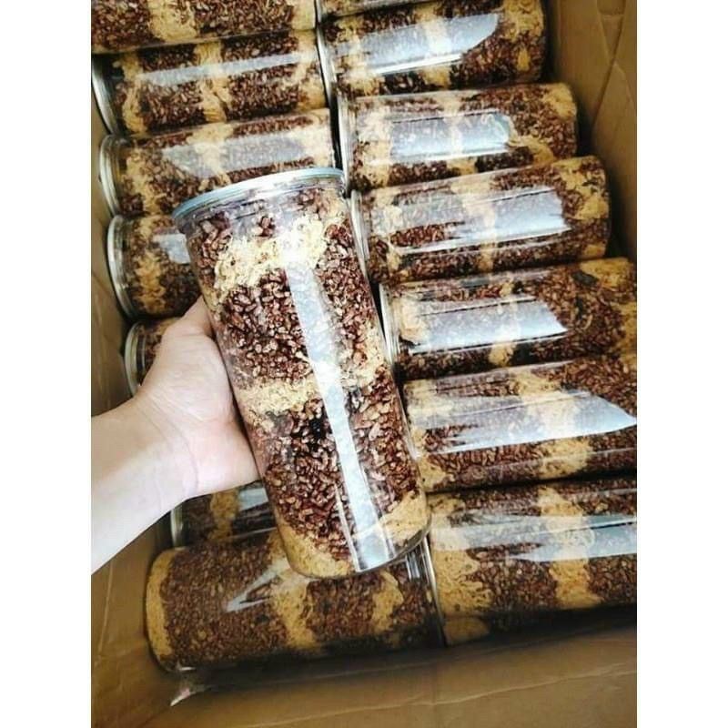 Gạo Lứt Sấy Giòn Mix Rong Biển Chà Bông Lon 400gram [Loại Đặc Biệt]  Hàng Ngon Nhà Làm