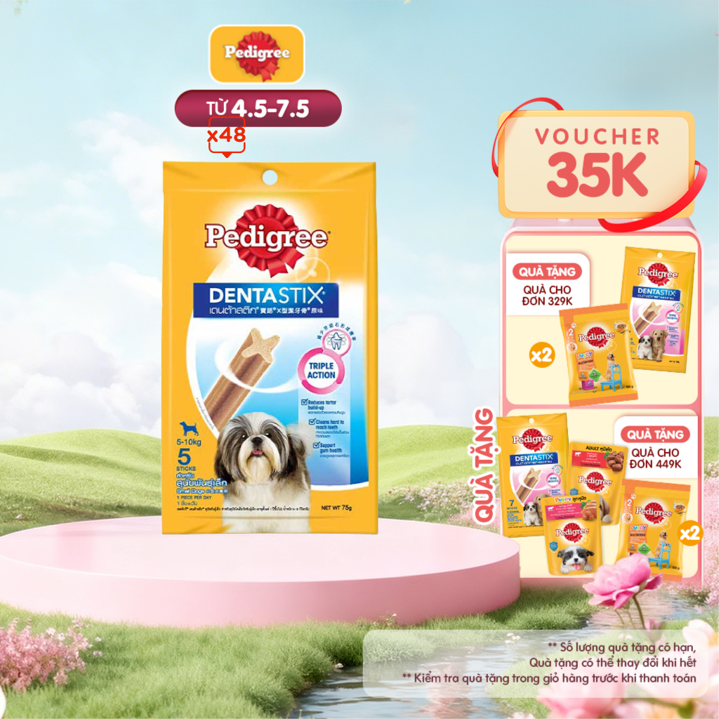 Thùng 48 gói - Bánh Xương Chăm Sóc Răng cho Chó PEDIGREE Dentastix