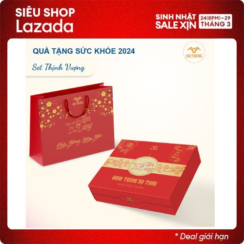 Quà tặng sức khỏe 2024 - Set quà Thịnh Vượng - Đông trùng hạ thảo Dr. Trung