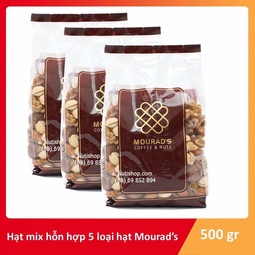 [HCM]Hạt Mix 5 Loại Hạt Mourad’s Úc Gói 500gr Óc Chó Hạnh Nhân Macca Hạt Dẻ Cười Bí Xanh Tốt Cho Mẹ Và Bé