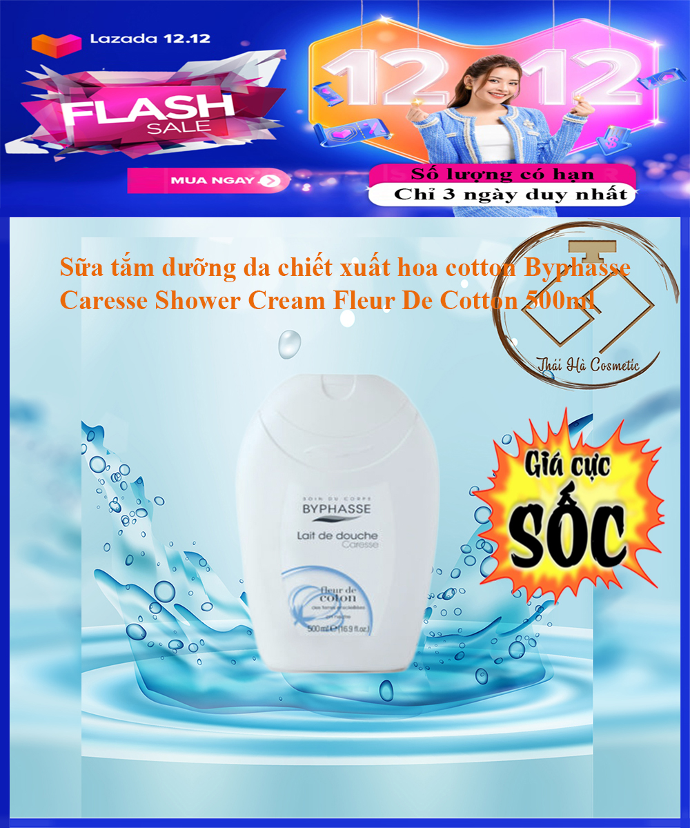 [HCM]Sữa tắm Byphasse Cotton Flower 500ml