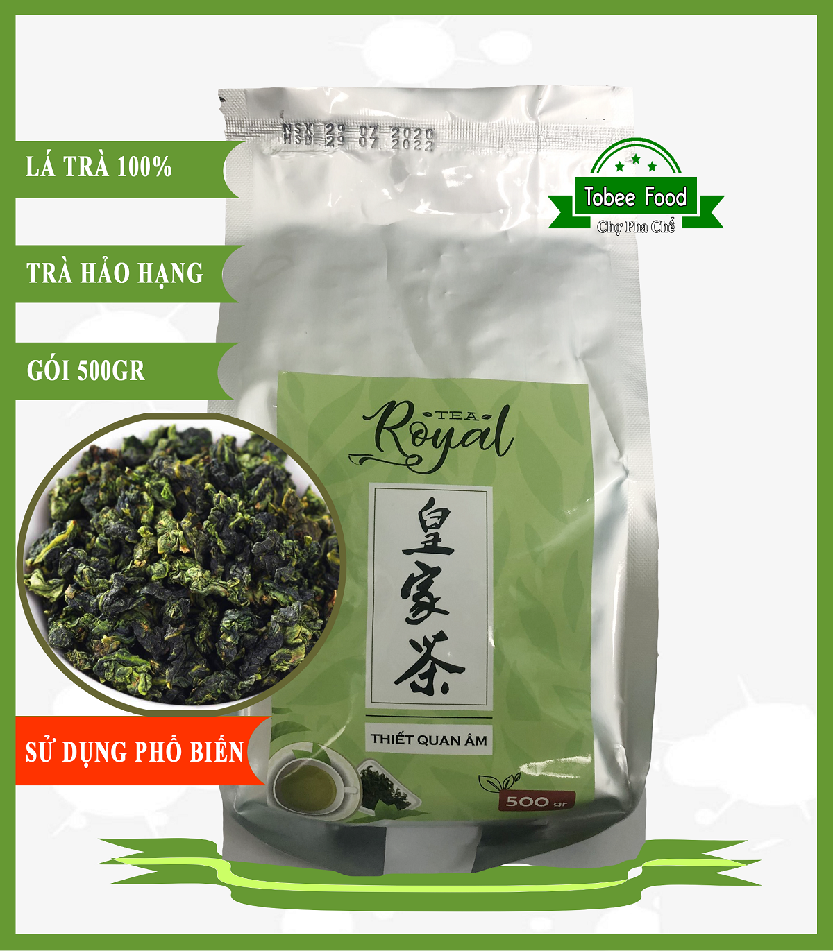 Trà Olong Royal 500g | Trà thơm ngon tự nhiên không chất tạo màu - Tobee Food