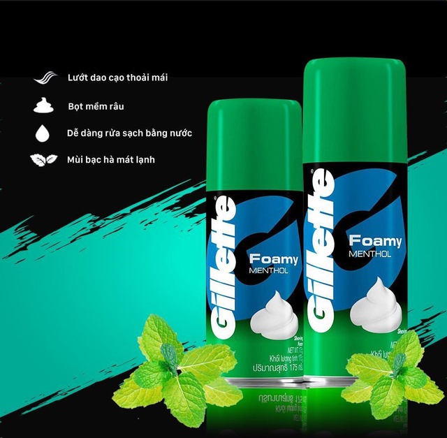 Bọt cạo râu gillette chai 175g