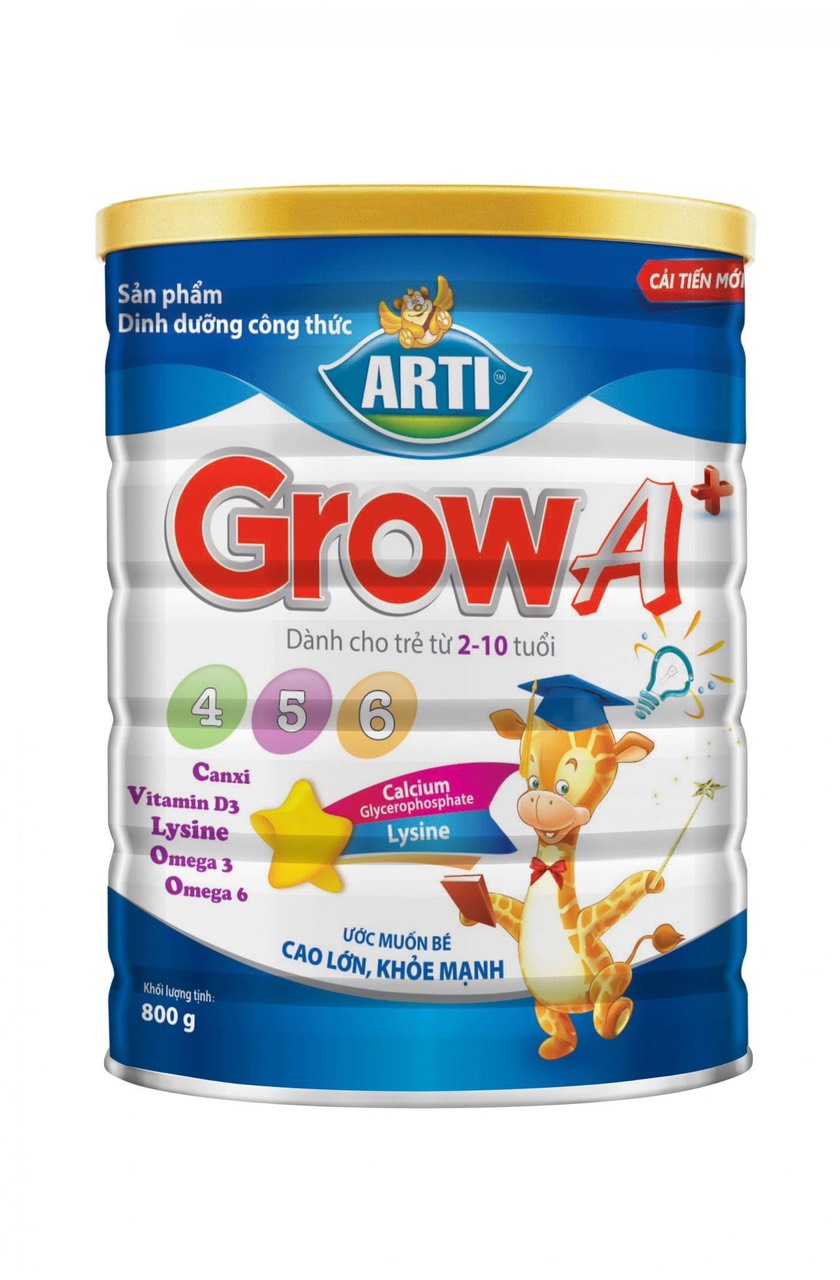 Sữa bột Arti Grow A+ 456 900g  3 - 10 tuổi