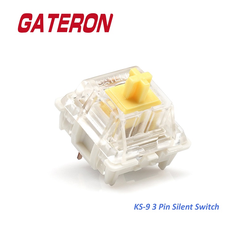 Yellow brown red linear tactile 3 pin retail package silent rgb smd diy hotswap gaming gateron mechanical keyboard switch ks-9