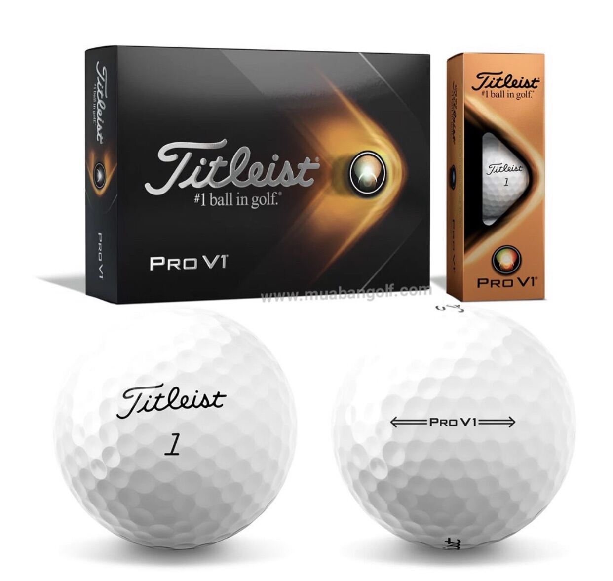 Bóng chơi golf - bóng golf titleis pro v1 x và pro v1 hàng hãng chuẩn mới 100%