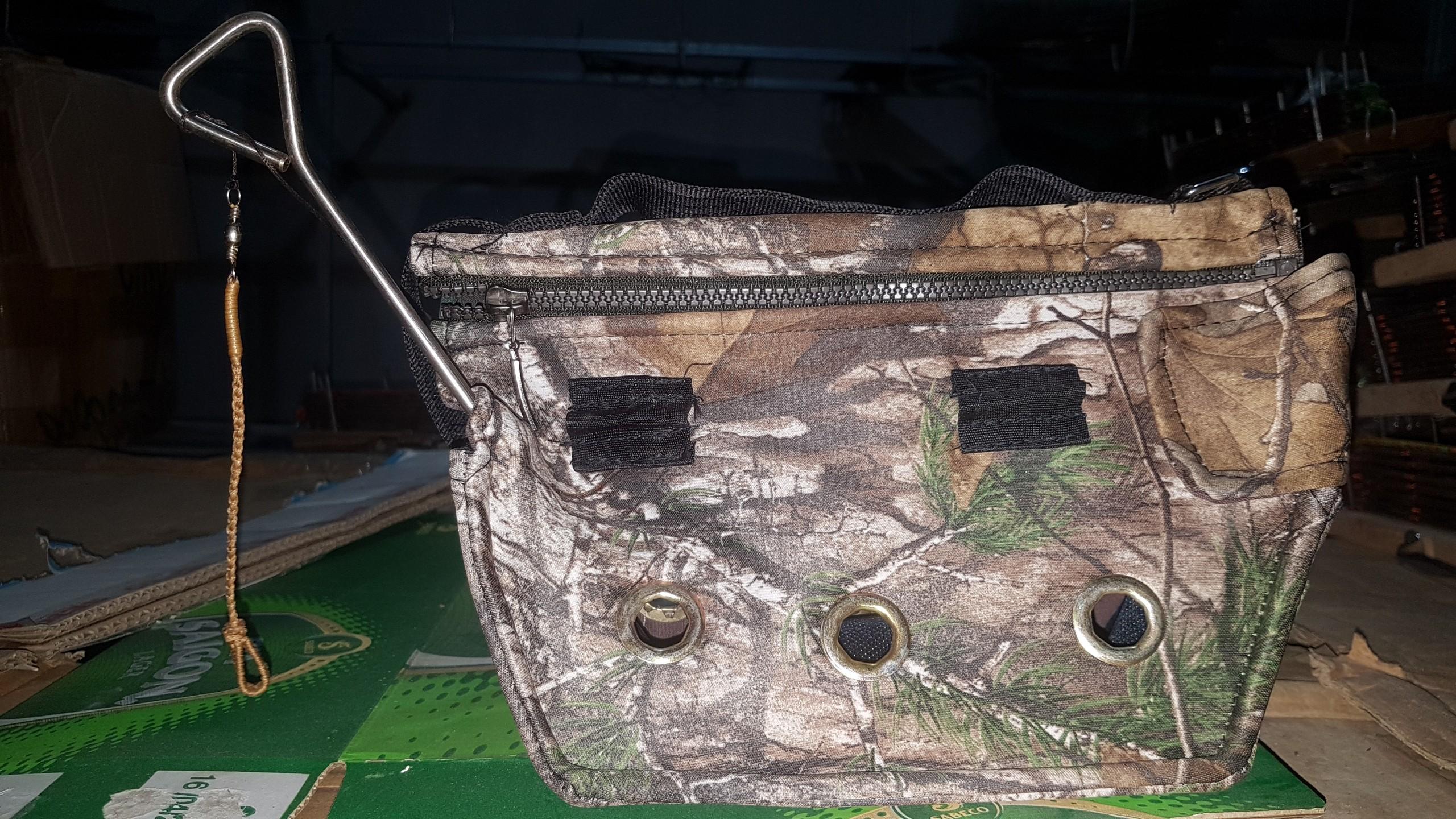 Combo 1 túi đựng gà mồi rằng ri, 1 cọc cắm gà Inox, 1 xích chân gà mồi