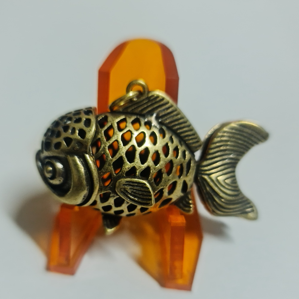 [HCM]Móc khóa cá chép bằng đồng. đầu đuôi lúc lắc