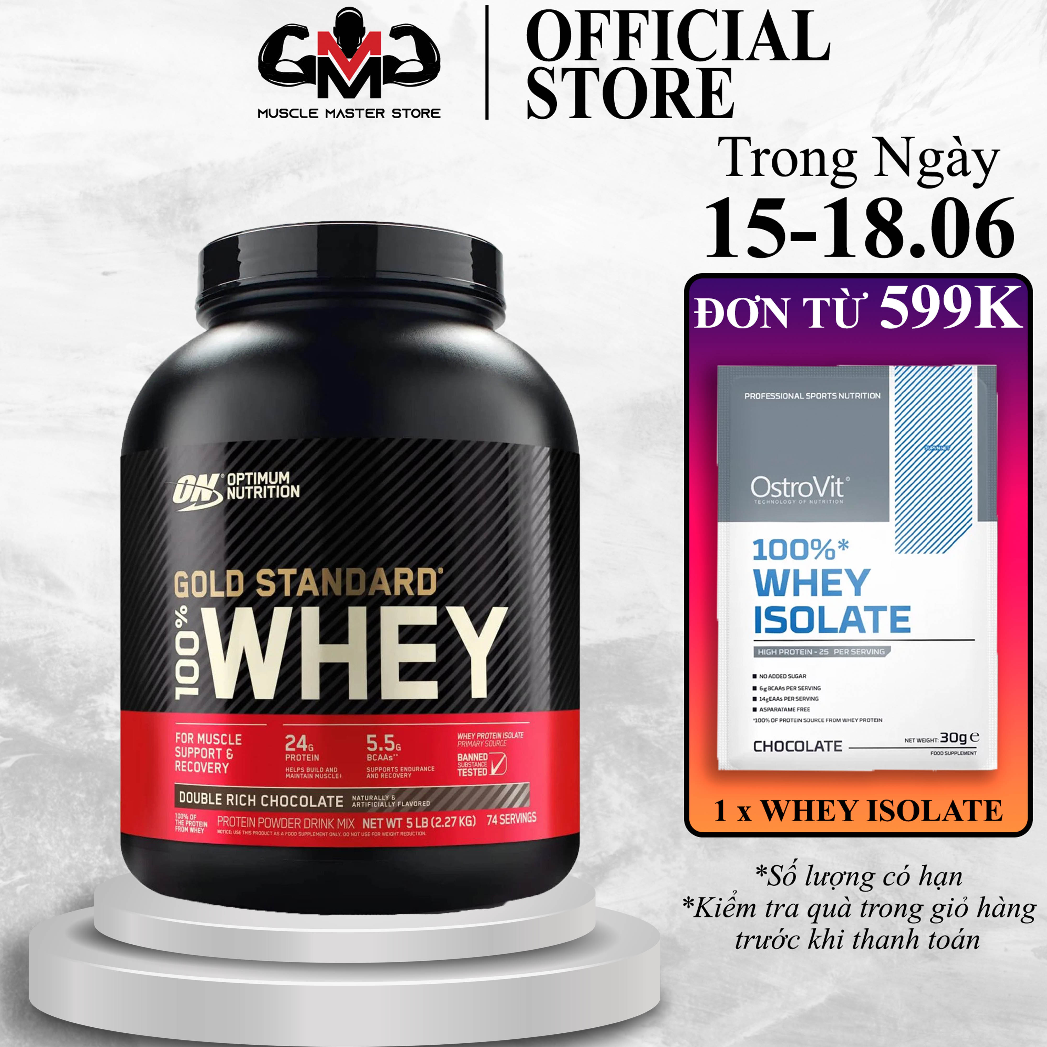 Sữa Bột Tăng Cơ ON GOLD STANDARD 100 WHEY 5lbs