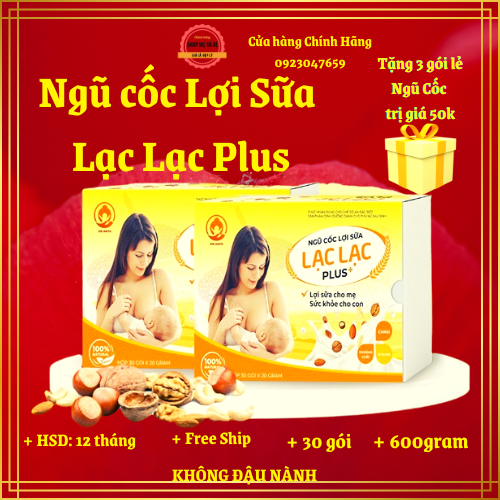 Ngũ Cốc Siêu Lợi Sữa Lạc Lạc - Hàng chính hãng - Freeship - 30 Gói/Hộp - 20G/Gói - Bí Quyết Gọi Sữa Mẹ Về Trong 2-3 Ngày - cung cấp dưỡng chất, giúp mẹ cải thiện cân nặng, gọi sữa về nhanh, đậm đặc