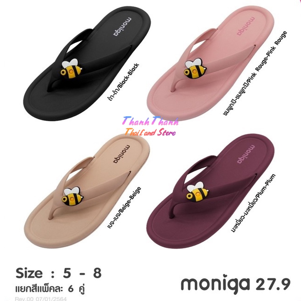 Dép thái lan nữ monobo xỏ ngón siêu nhẹ - moniga 27.9