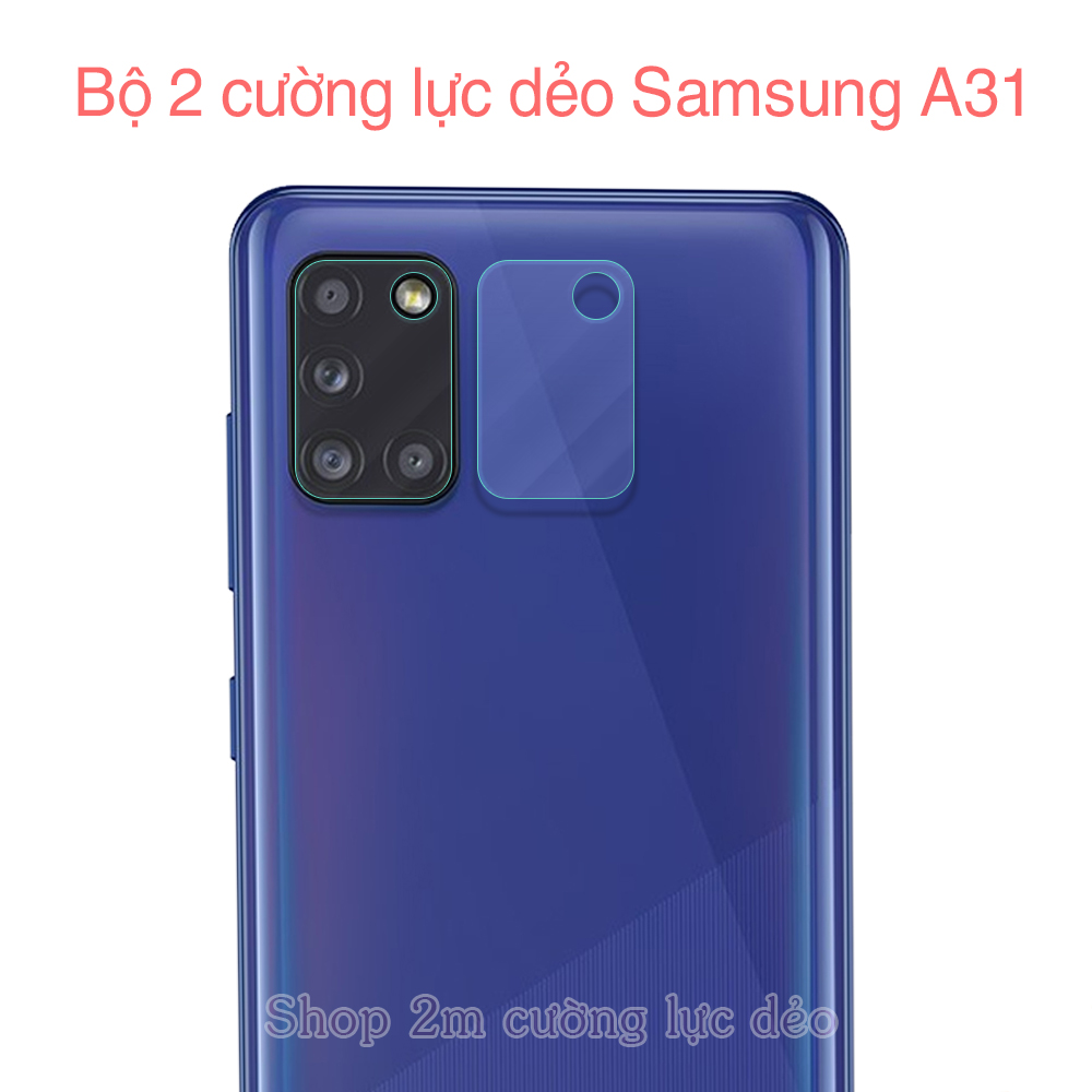 Bộ 2 cường lực camera Samsung A31 mỏng 0.3mm
