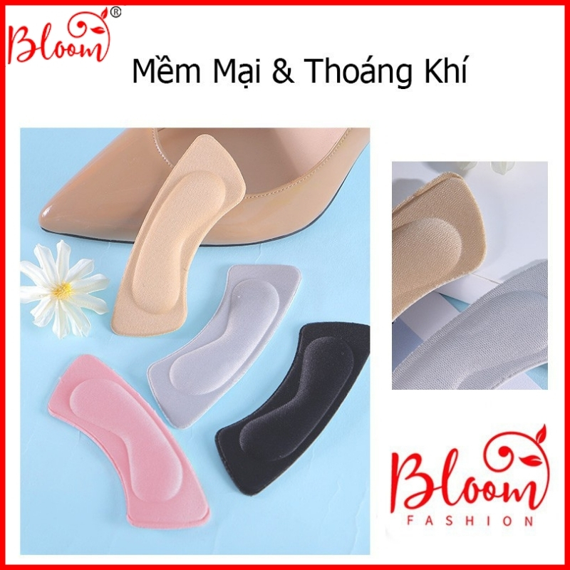 [HCM][COTTON 100%] Miếng Lót Giày cao gót nữ êm chân 4D chống trầy xước chống trượt | Màu Kem | Phụ kiện giày Bloom LG02