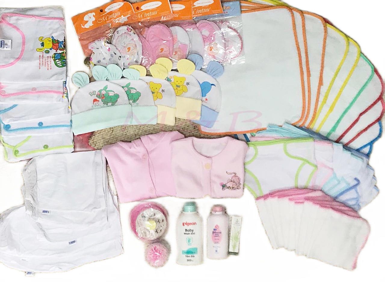 Combo 72 món sơ sinh chuẩn bị cho bé chào đời,com bo 72 món cho mẹ bầu đi sinh