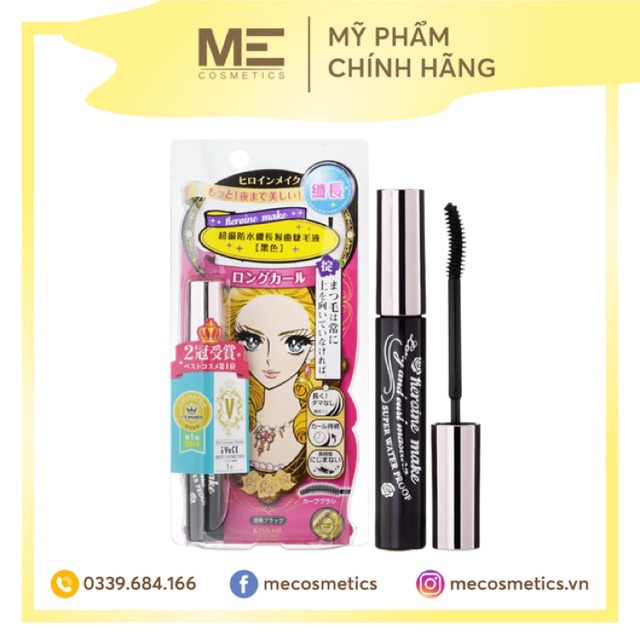 Tẩy Trang Mascara Kiss Me và Mascara Kiss Me Heroine Long and Curl Nhật Bản