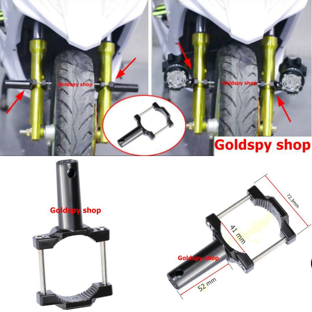 Pát kẹp phuộc gắn đèn trợ sáng - cùm phuộc gắn đèn trợ sáng