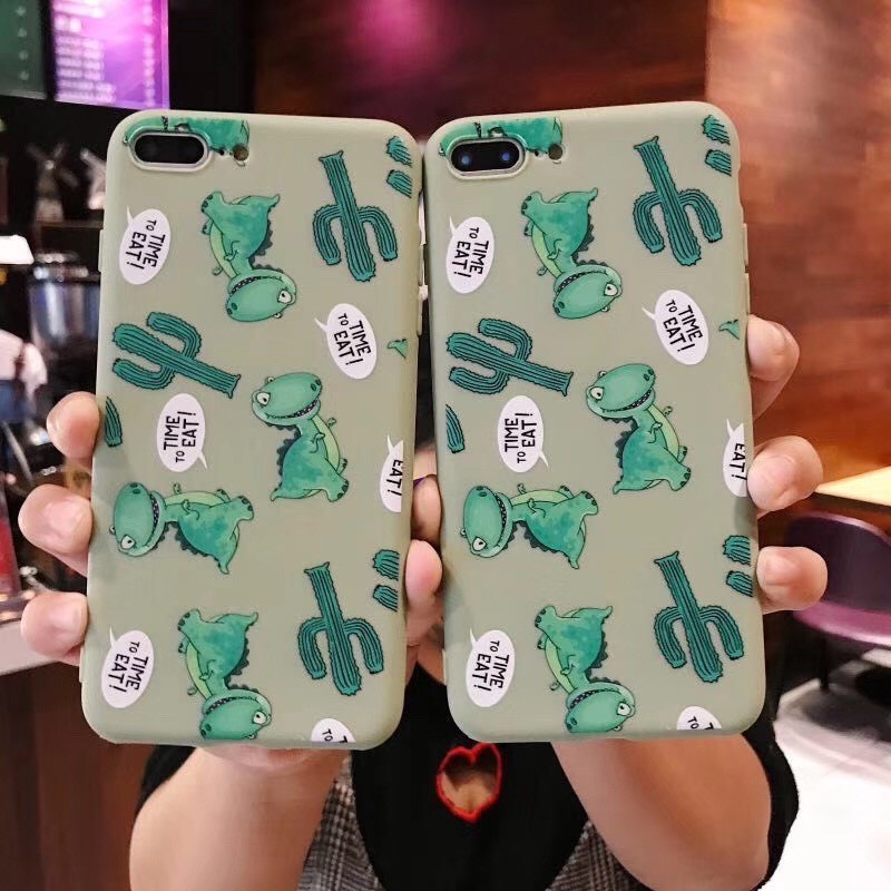 Ốp lưng mềm hình Khủng Long và Xương Rồng cho Iphone
