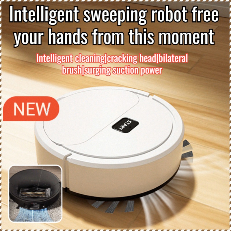 Vacuum Cleaner Sweep the Floor Smart Cleaning Mopping Machine Turn Over in Case of Obstacles Powerful