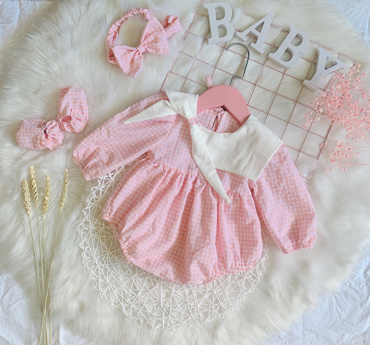 Body hồng ngọt ngào cổ thủy thủ 3-13kg
