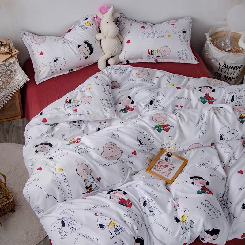 Sét Chăn Ga Gối 4 Món COTTON POLY, Phụ Kiện Phòng Ngủ-TRANLANSHOP