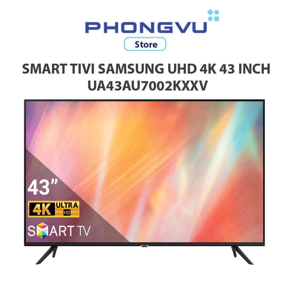 Smart tivi samsung uhd 4k 43 inch ua43au7002kxxv - bảo hành 24 tháng