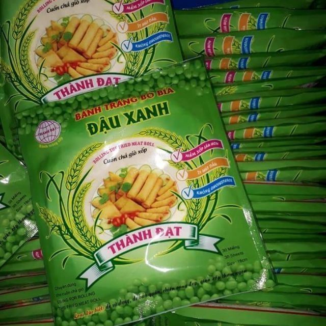 Bánh Tráng Đậu Xanh cuốn chả giò, cuốn nem cực ngon