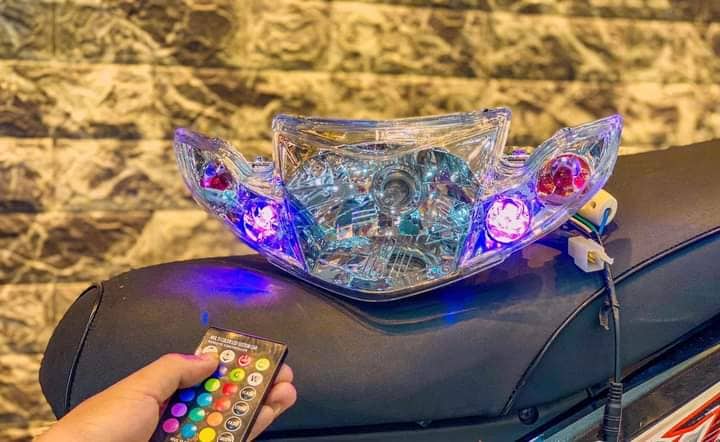 Pha chóa si hello lắp sirius 50-110cc kèm demi remot , xinhan , bóng đèn