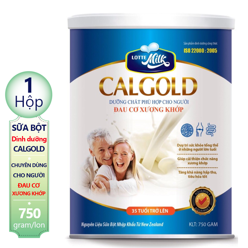 01 lon sữa bột Calgold Lotte milk dành cho người gặp vấn đề về xương cơ