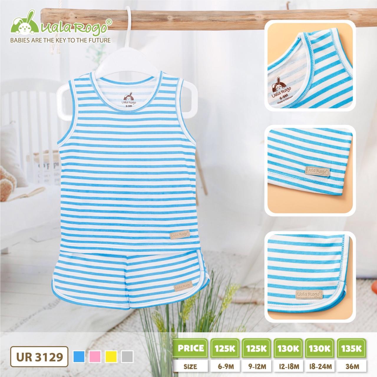 Bộ cộc tay sát nách uala & rogo cho bé trai/ gái