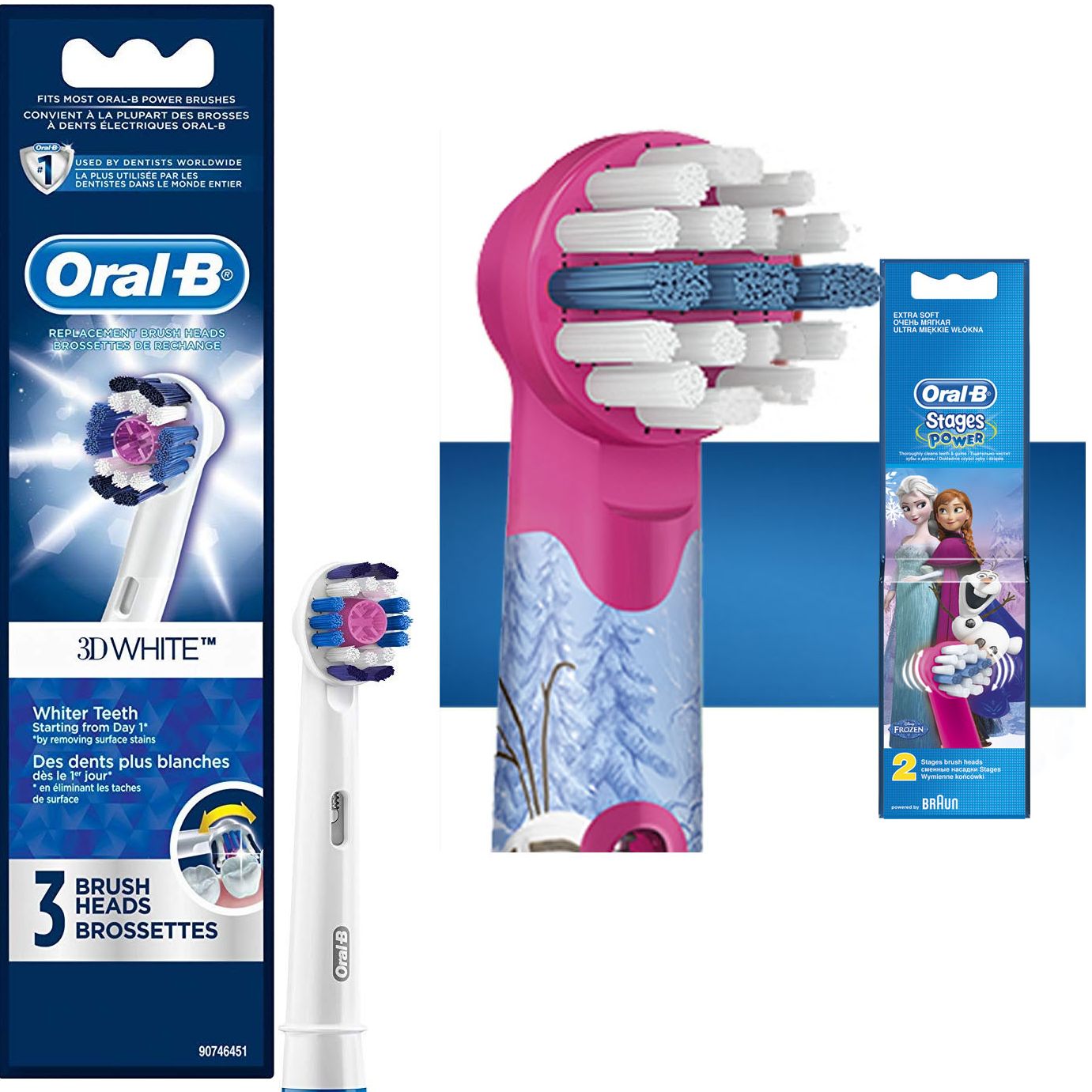 Set 3 đầu bàn chải điện Braun Oral B