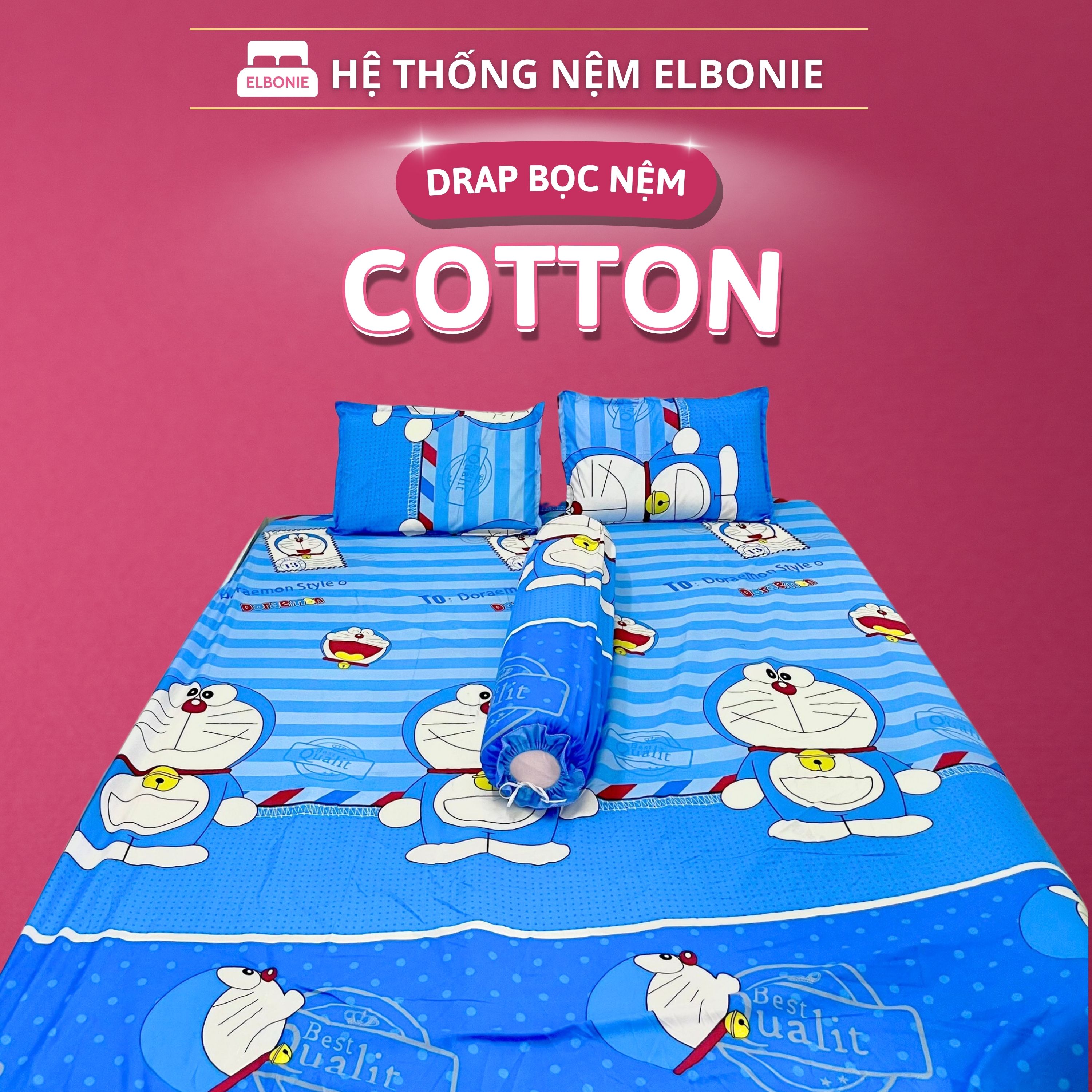 Drap Nệm Cotton size nệm 10cm giao nhanh 24h nhiều màu sắc đủ size nệm giặt máy nhẹ