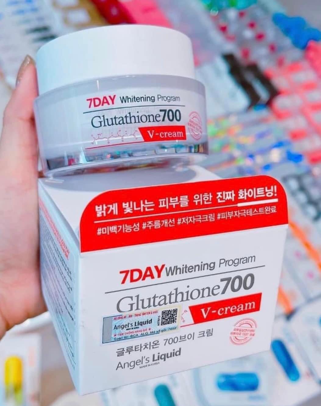[CHÍNH HÃNG] Kem dưỡng trắng da 7DAY GLUTATHIONE 700 V-CREAM ANGEL'S LIQUID 50ML