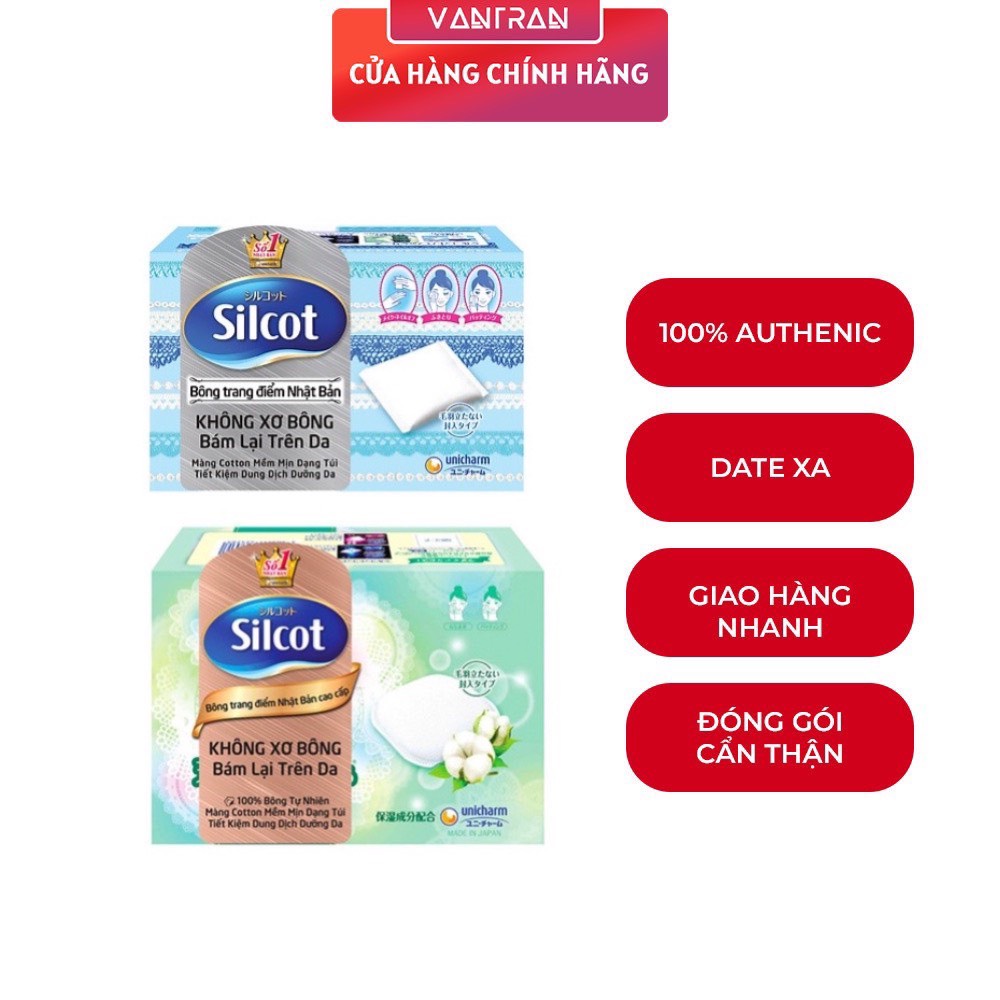 Bông tẩy trang silcot cao cấp hộp 66 miếng- 82 miếng