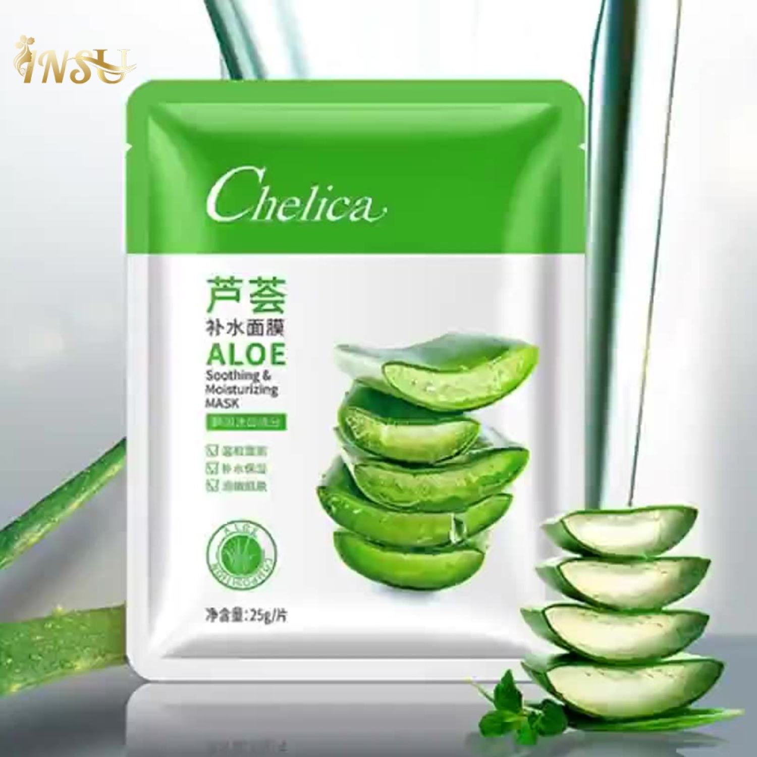 Mask dưỡng ẩm mặt nạ nha đam chelica, sáng da, mờ thâm, dưỡng ẩm cấp tốc mn22