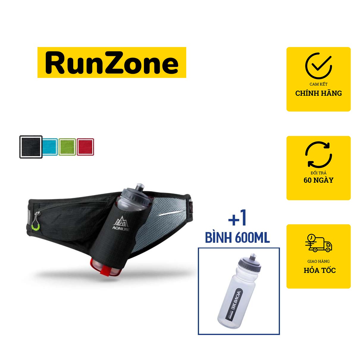 Đai chạy bộ aonijie e849 tặng kèm bình nước 600ml- runzone