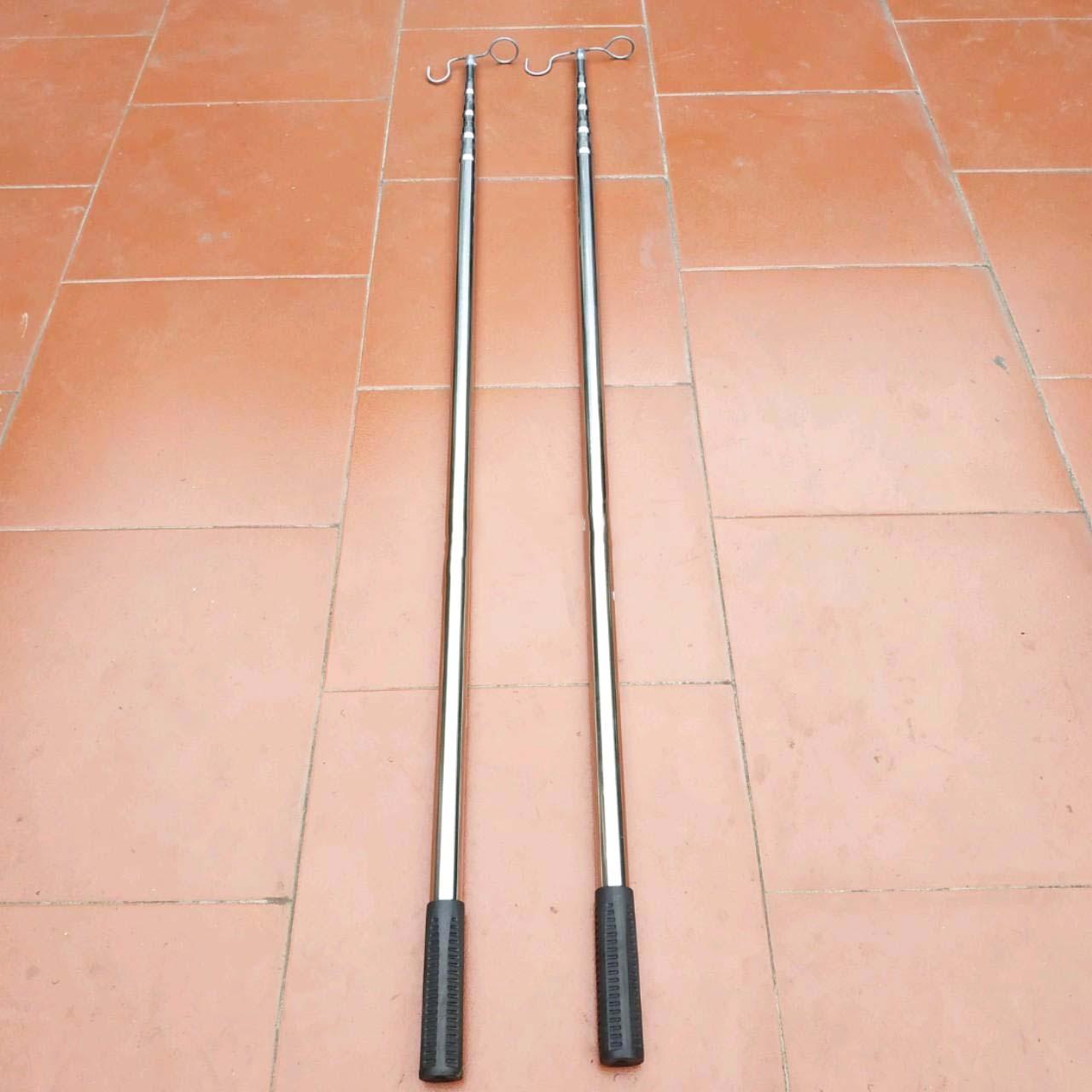 Sào bẫy chim - treo lồng chim 5m-6m inox cao cấp tặng kèm móc. ( Đại lý cần câu )