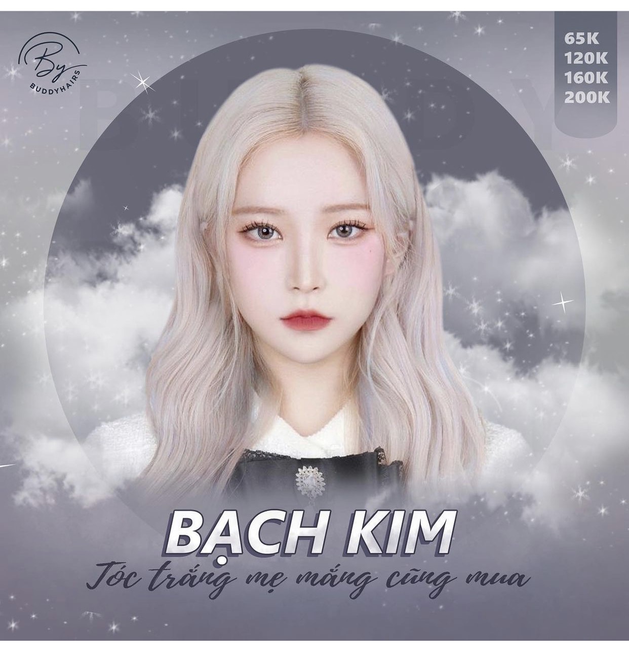 Bộ nhuộm tóc màu Bạch kim hot trend (tặng trợ nhuộm, tặng gang tay, hướng dẫn sử dụng), Hàng chuẩn, bền màu 6 tháng