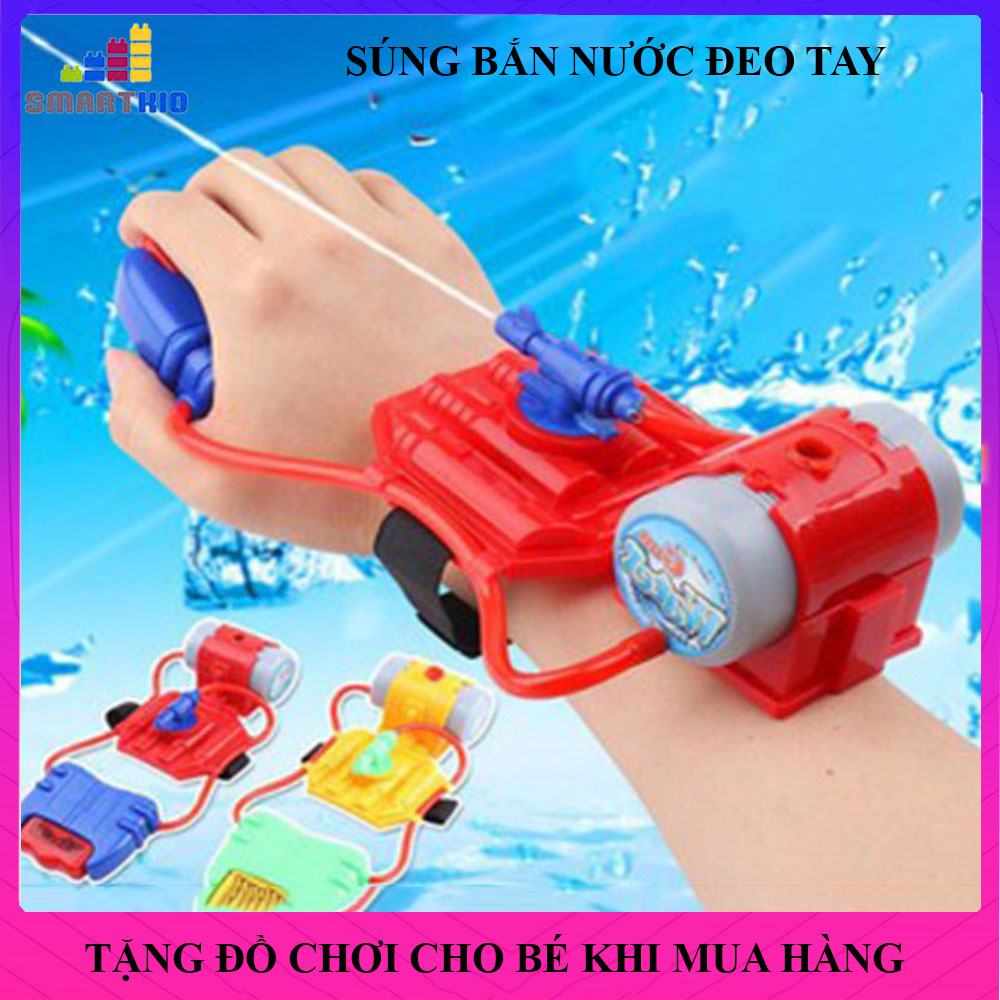 Súngbắn nước đeo tay, kiểu máy bắn tơ người nhện, đồ chơi trẻ em, sung bắn nước, sung phun nước