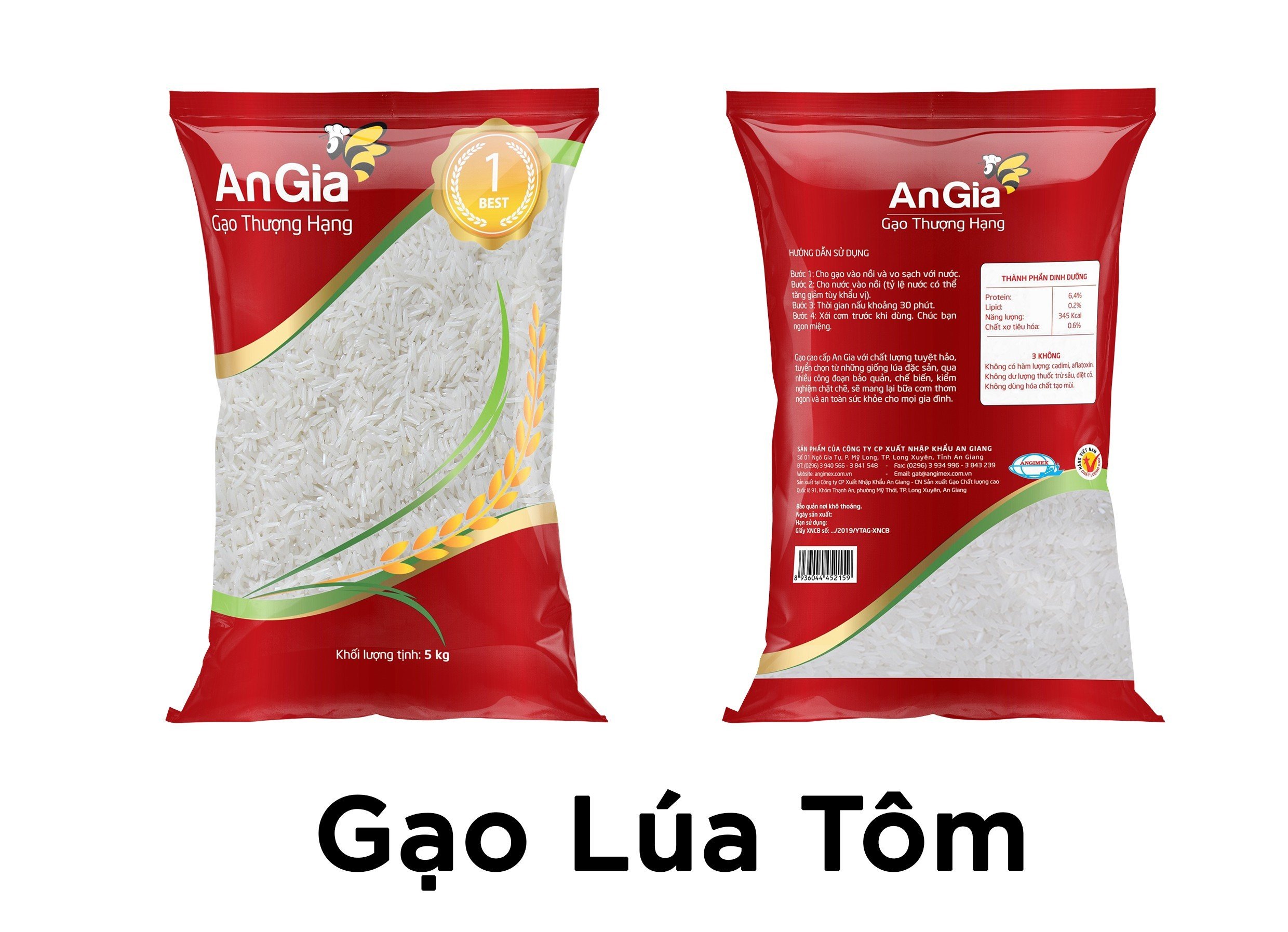 Gạo Thượng Hạng Lúa Tôm loại 5kg túi