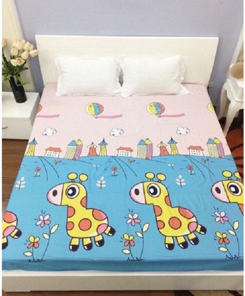 Bộ Ga Kèm 2 áo gối (Tặng Kèm Áo Gối Ôm) Mẫu Hươu Lùn