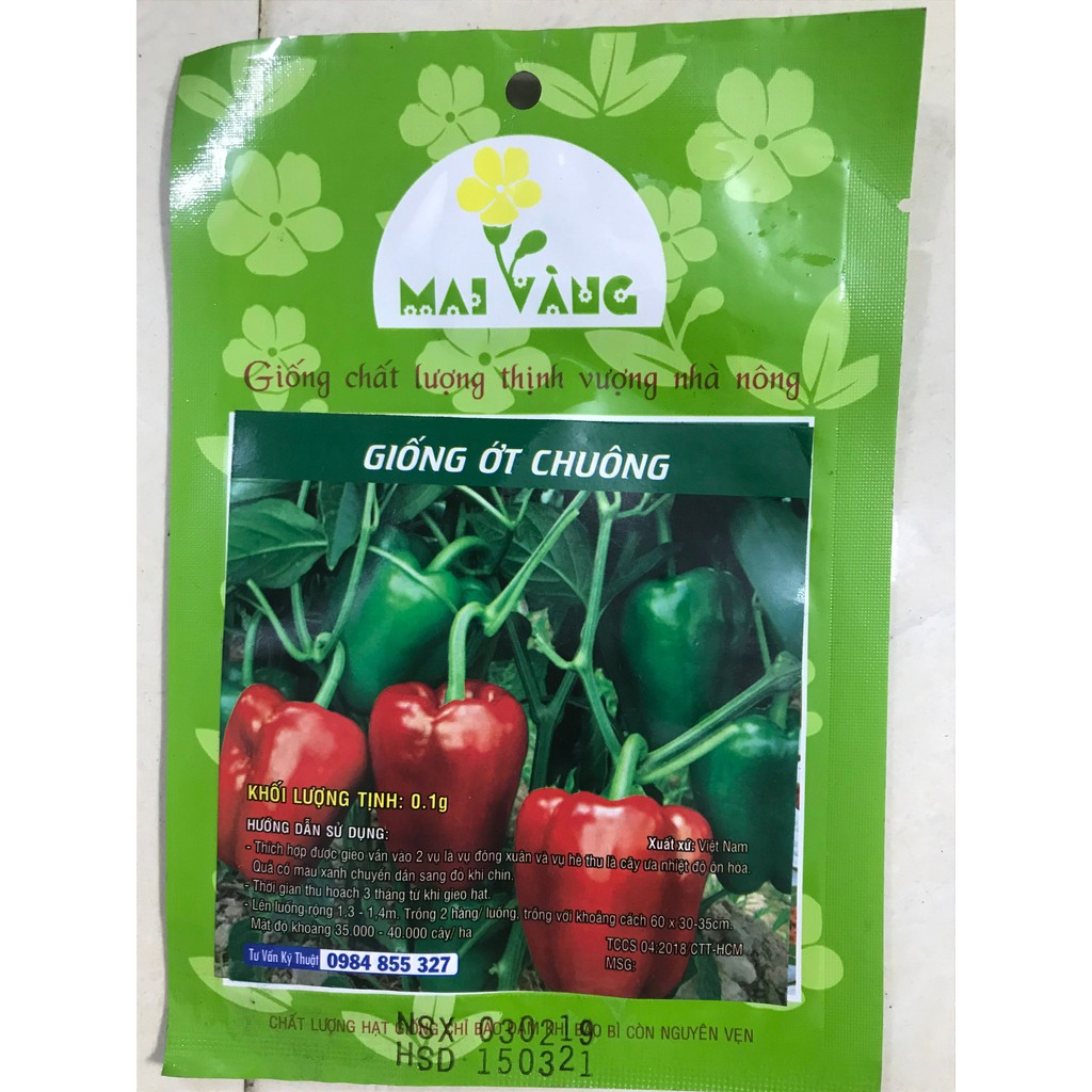 Hạt giống ớt chuông 01g