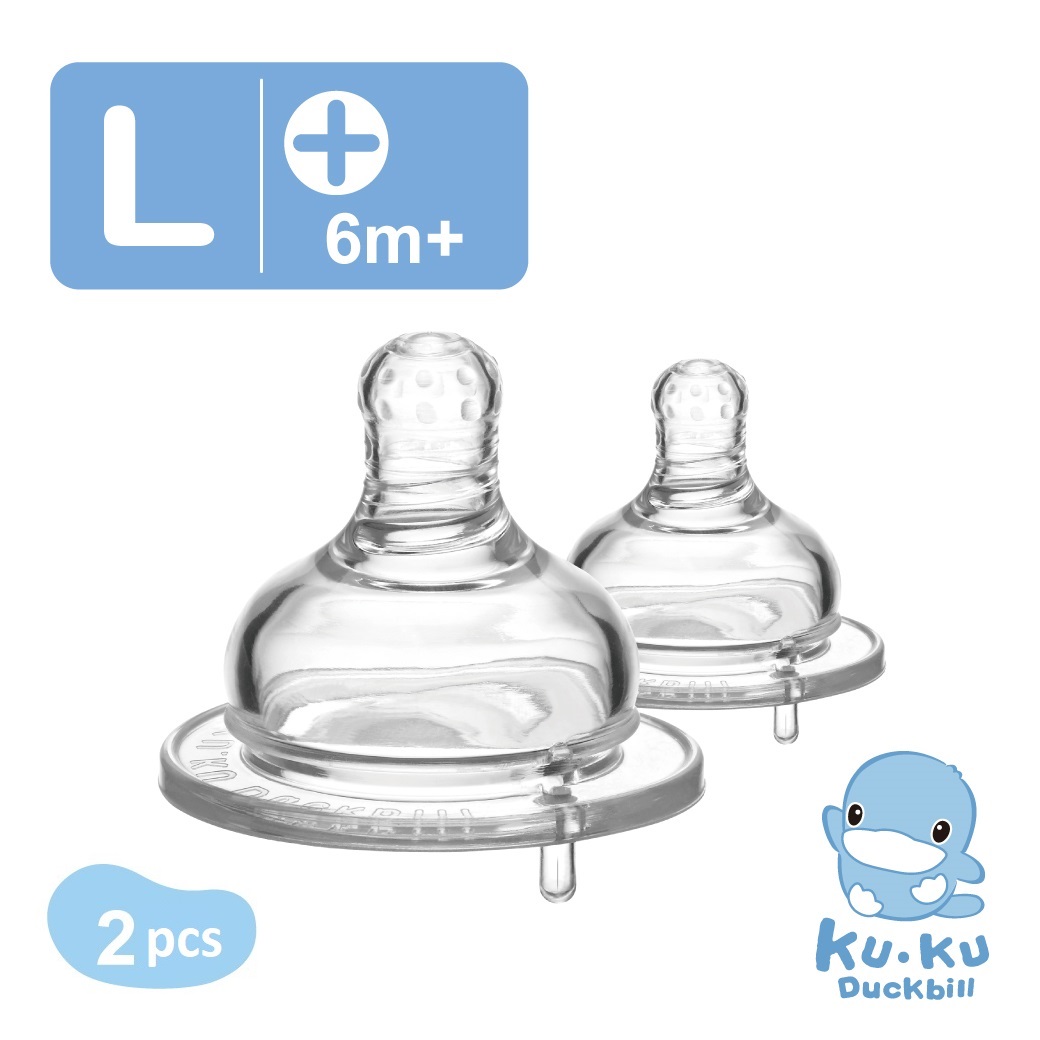 Ty thay siêu mềm bình sữa cổ rộng size l kuku ku5277a