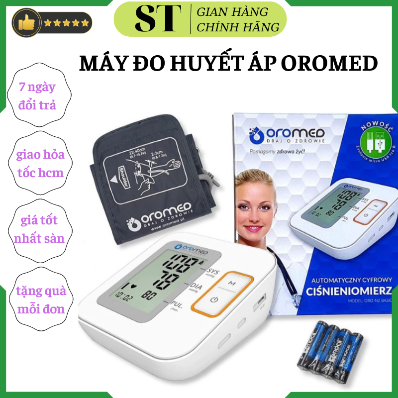 Máy đo huyết áp oromed oro-n2 basic, máy đo huyết áp bắp tay, đo huyết áp nhịp tim